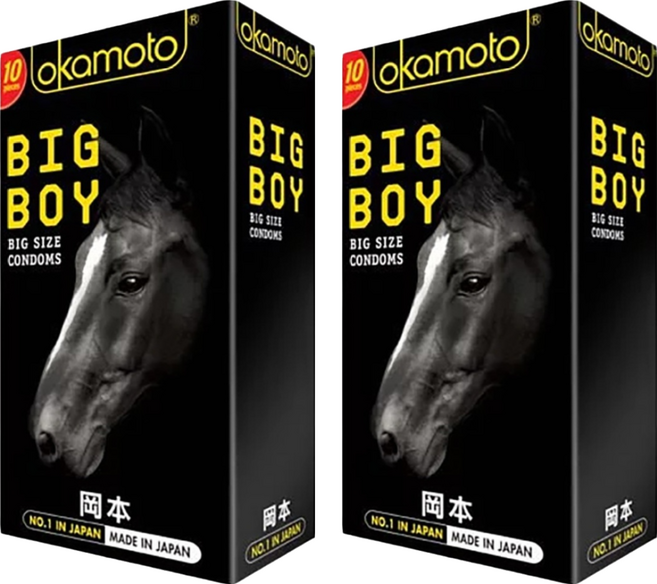 okamoto 岡本 Big Boy大黑馬保險套 口徑54mm, 10入, 2盒