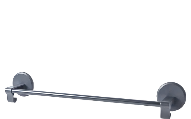 魔術隱藏無痕壁掛毛巾置物架, 黑色, 1個