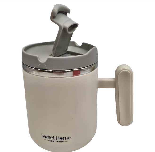 台灣 Sweet Home 丰拾馬克杯 400ml, 米白色 + 黃色, 1個