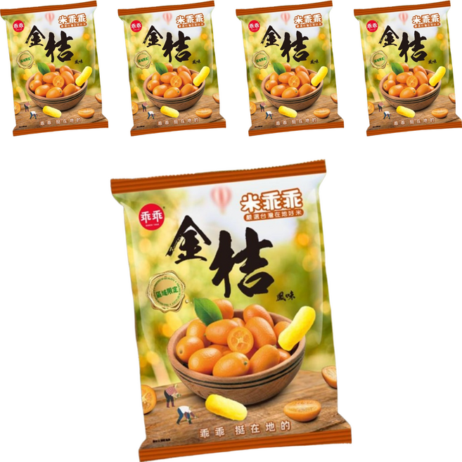 乖乖 米乖乖 金桔風味, 40g, 5包