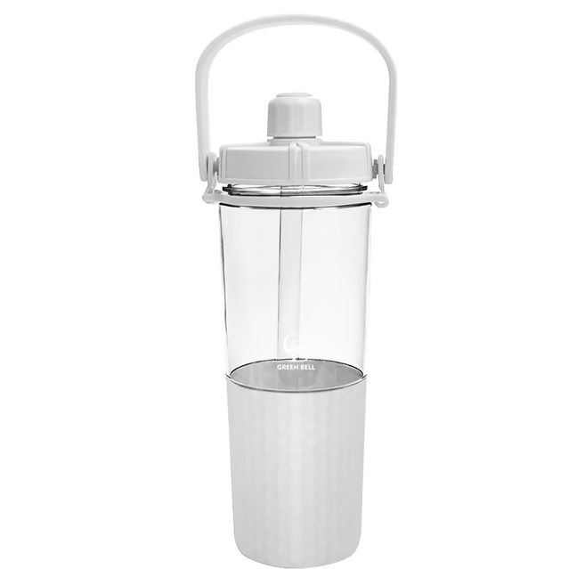 Green Bell 綠貝 手提輕艷透明太空壺, 白色, 900ml, 1個