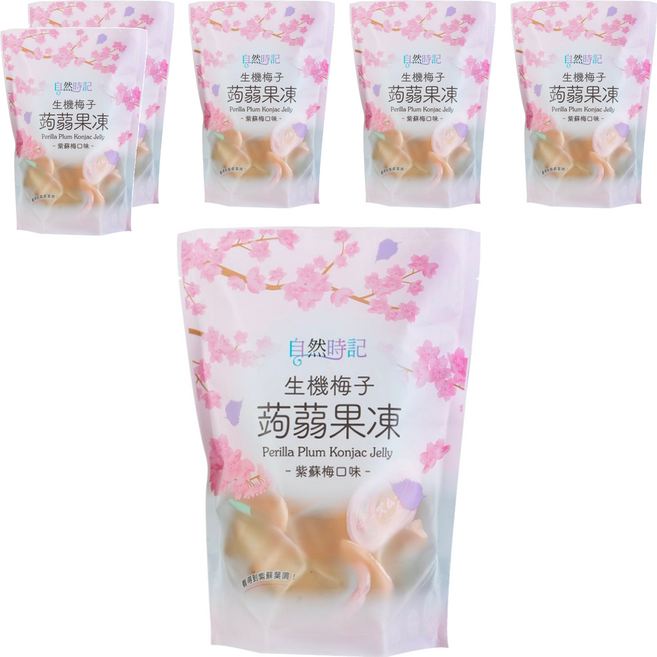Nature Time 自然時記 生機梅子蒟蒻果凍 紫蘇梅口味, 572g, 6袋