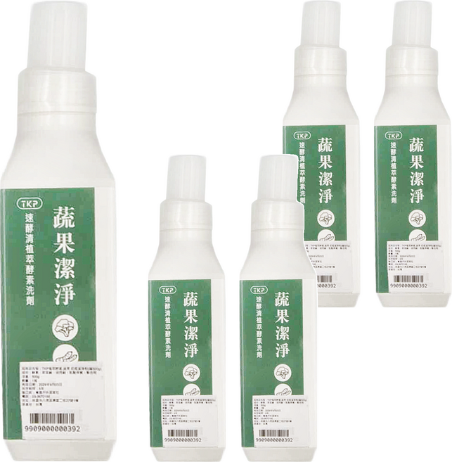 TKP植萃酵素 蔬果 奶瓶潔淨粉, 500g, 5罐