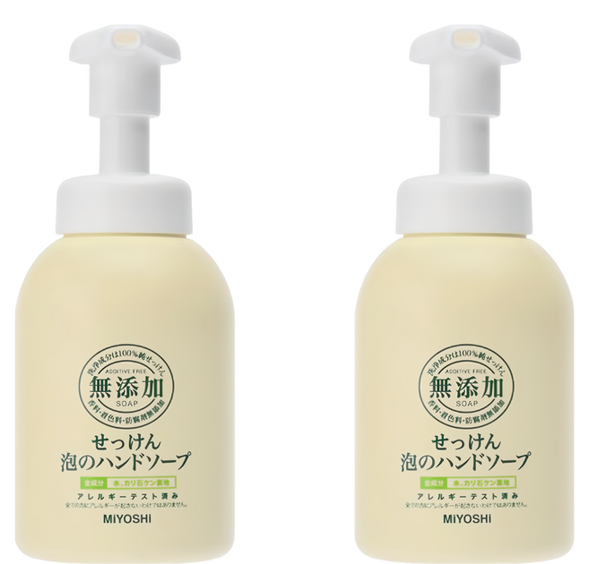 MIYOSHI 玉之肌 無添加泡沫洗手乳 溫和潔淨 日本原裝進口, 350ml, 2瓶
