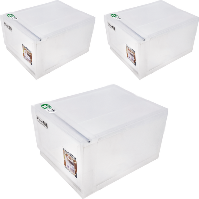 KEYWAY 聯府 抽屜式整理箱 12L, 透明色, 3個