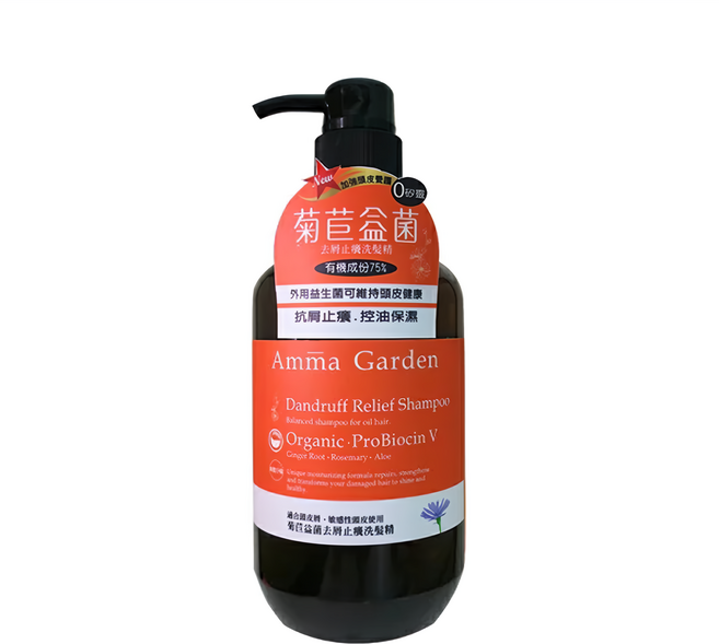 Amma Garden 艾瑪花園 菊苣益菌去屑止癢洗髮, 750ml, 1瓶