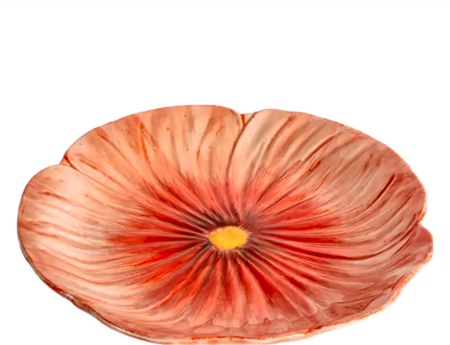 瑞典 BYON Poppy 罌粟花朵盤 炻器, 紅色, 1個