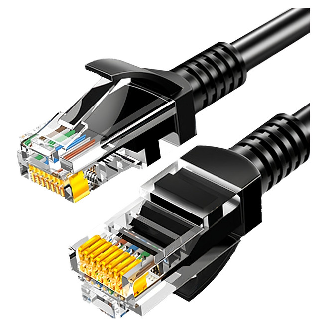 山澤 Cat.6 1000Mbps高速傳輸十字骨架八芯雙絞網路線 3M 24AWG, 黑色, 1條