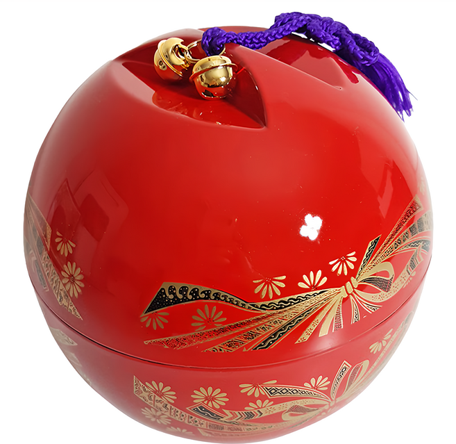 MIKA HOUSE 橘之屋 巧玲瓏糖果盒 18 x 17.5cm, 巧玲瓏糖果盒 紅色 + 金色, 1個