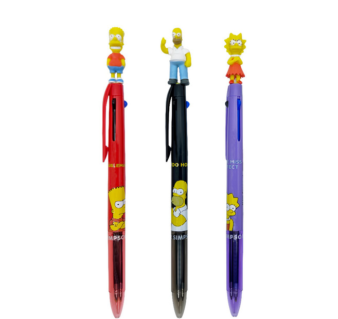 Heemangnote 辛普森家庭造型原子筆套組 0.5mm, 多色, 1組