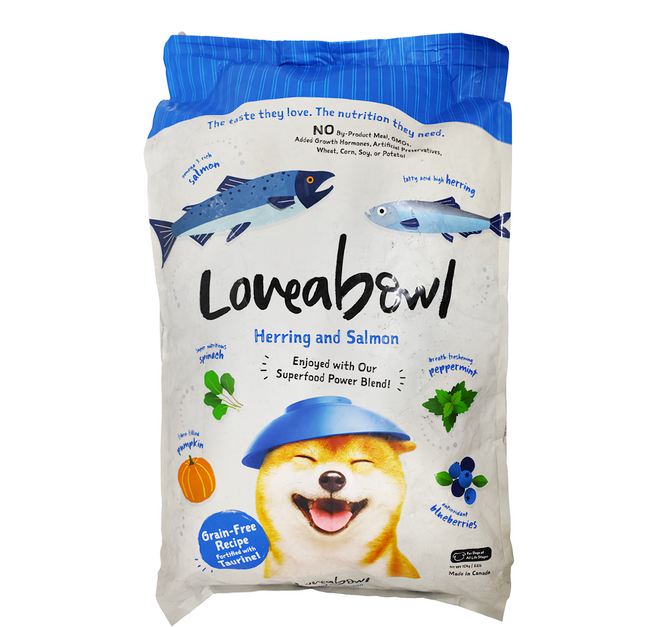 Loveabowl 囍碗 全齡犬 天然無穀系列 乾飼料, 鯡魚 + 鮭魚, 10kg, 1袋