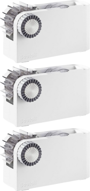 3M Scotch 多用途雙軸膠台 3 inch Core, 白色 + 灰色, 3個