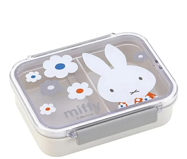 Skater 塑膠便當盒 550ml, MIFFY 灰白色, 1個