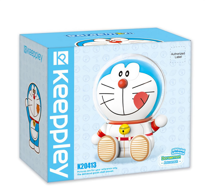 keeppley QMAN 哆啦A夢 圓頭款積木 太空人, 1入