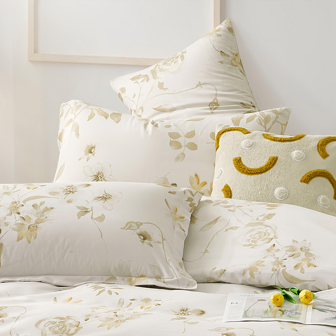 J-bedtime 床寢時光 絲絨棉歐式壓框枕套 台灣製 GK6929-1