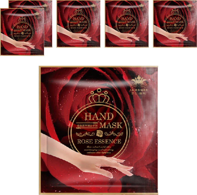 LAURA-MIER 勞拉蜜兒 滋養護甲嫩白手膜, 40g, 6片