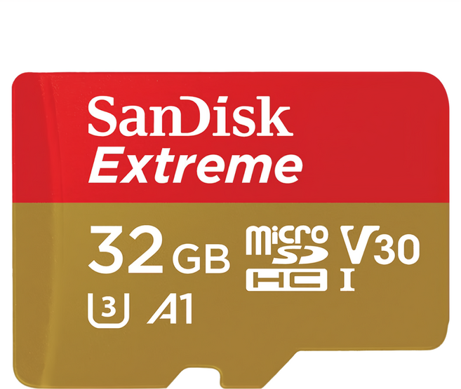 SanDisk 晟碟 紅金記憶卡 Extreme Micro 15 x 11 x 0.5mm, 32GB, 1個