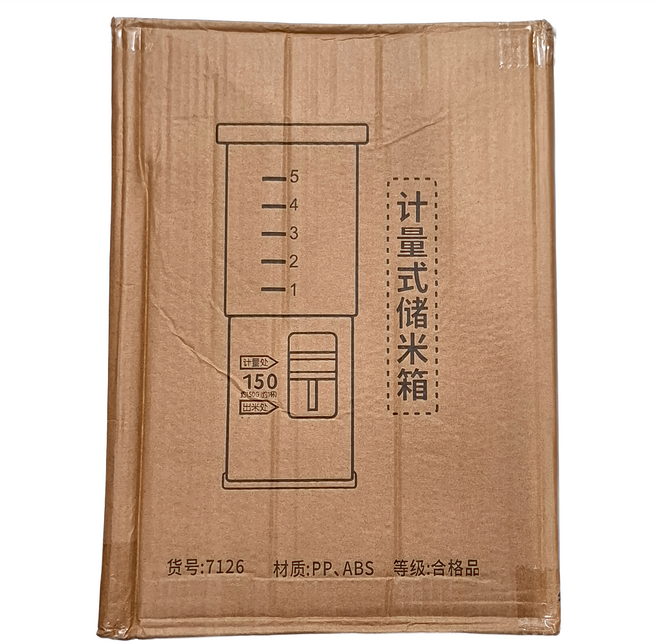 振鷹 日式廚房計量米桶 5L 尺寸34.5*15.3*35.5cm 材質ABS、PP, 白色 + 透明, 1個