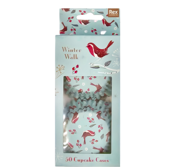Rex LONDON 蛋糕紙模 50個, 冬雀, 1組