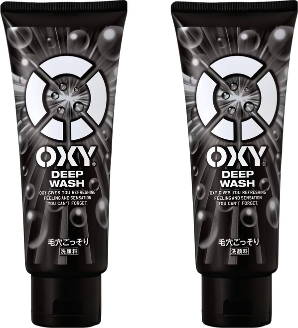 ROHTO 樂敦 OXY 男士竹炭控油洗面乳, 130g, 2條