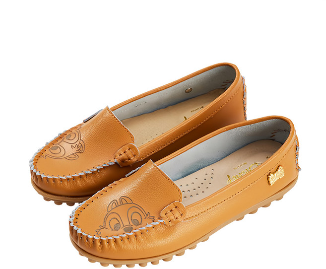 迪士尼造型手工休閒鞋 可愛立體造型質感飾釦 鞋舌造型織標 側邊精緻造型電繡點綴