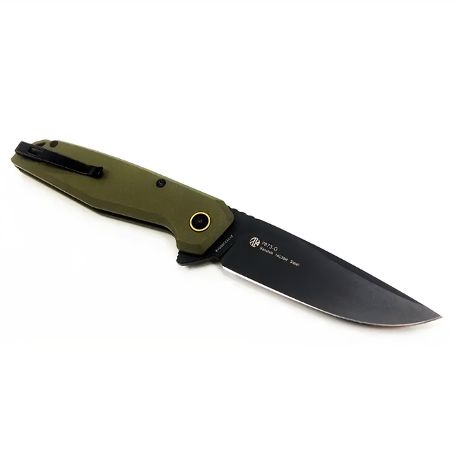 RUIKE 折刀 軍綠 G10 14C28N RUP873-G 型號, 軍綠色 + 黑色, 1支
