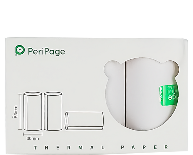 peripage 愛立熊 不可貼紀錄紙 3捲 Set 長度6.5米, 1盒