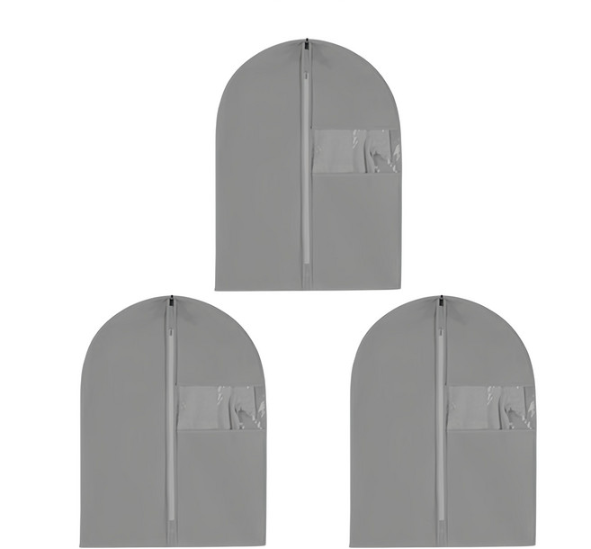 小麥購物 衣服防塵袋 拉鍊款, 3入, 1組