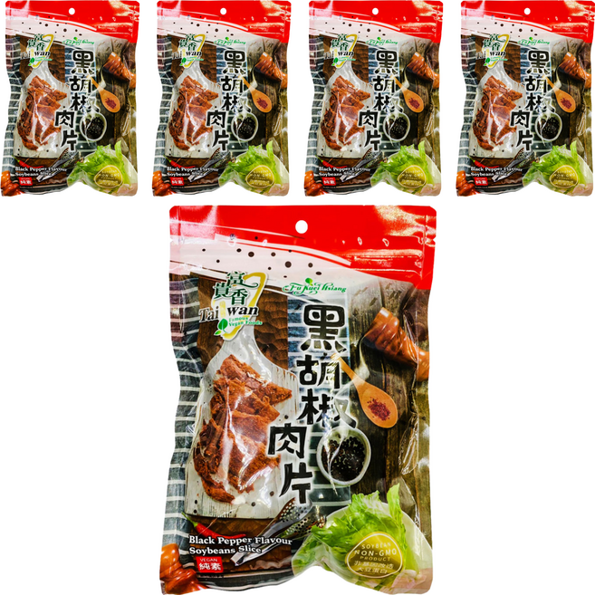 富貴香 黑胡椒素肉片 純素, 260g, 5包