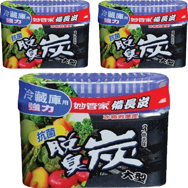 妙管家 冰箱消臭炭 冷藏庫專用, 300g, 3盒
