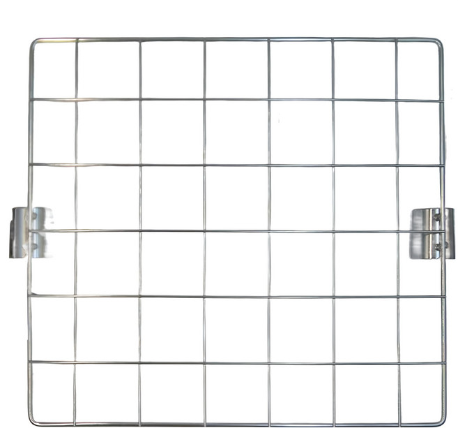 KI WISH 居家生活 側邊方格網 搭配深度35cm鐵架 & 1英吋鐵管 (30x35.7cm) 附黑色夾片4片, 1組, 銀色