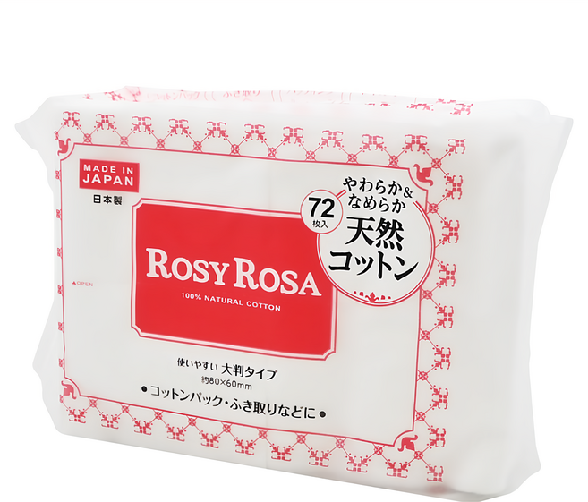ROSY ROSA 超柔化妝棉, 72片, 1包