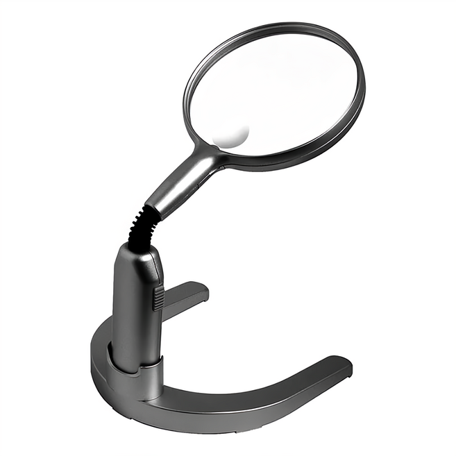 CARSON 卡薾紳 Lamp LED 附座雙倍率放大鏡 手持/免提, 1組, Black