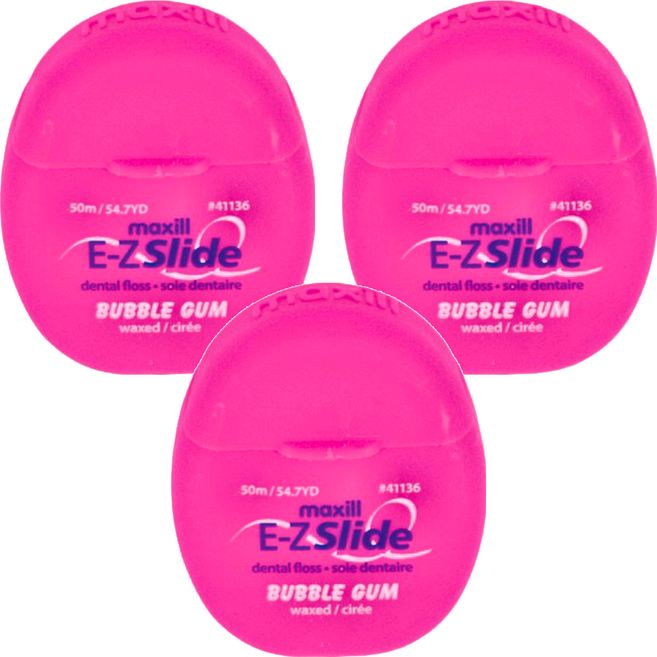 maxill 美適 微蠟潔牙線 泡泡糖, 50m, 1個, 3個