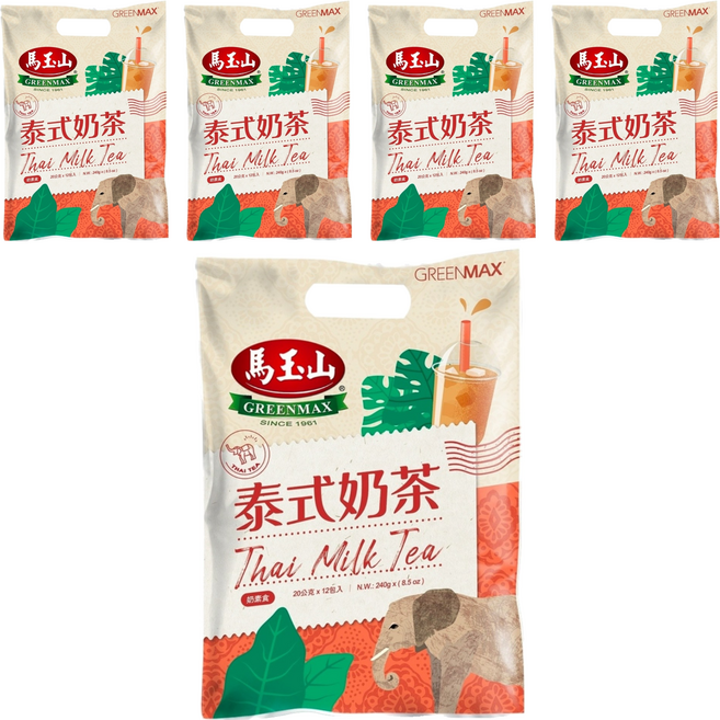馬玉山 泰式奶茶, 20g, 12包, 5袋