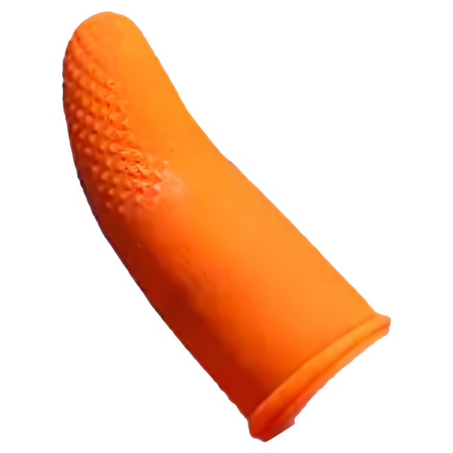 乳膠指套 顆粒止滑手指套 S(5.3 x 3.1cm) 橙色 500g, 1包, 1包