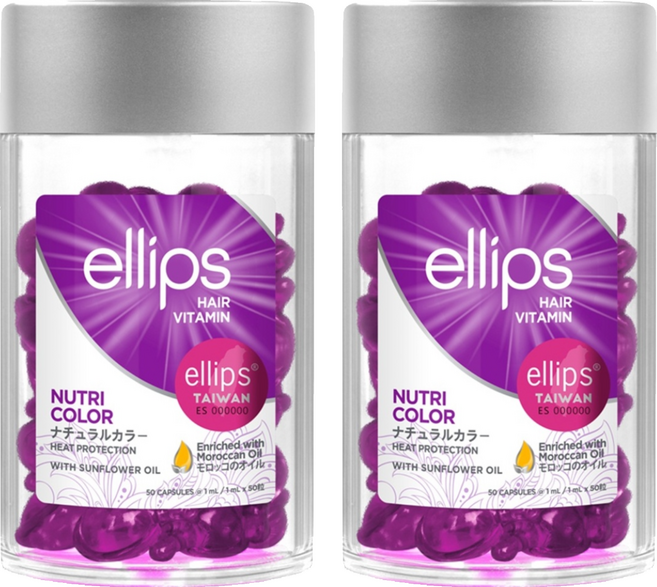 ellips 意立詩 經典膠囊護髮油 紫梅花 50粒, 50ml, 2罐