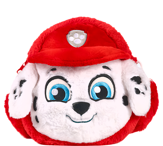 SPIN MASTER PAW PATROL 汪汪隊立大功 兒童手提斜背兩用絨毛包 圓形拉鍊包