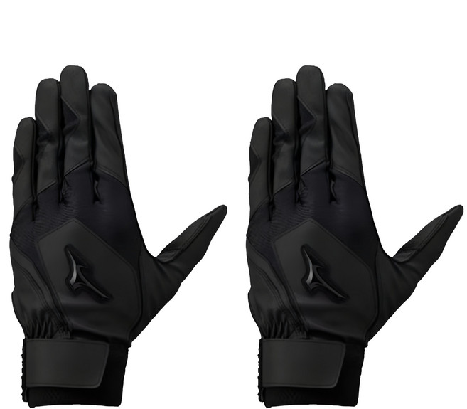 Mizuno 美津濃 打擊手套 1EJEH02290, 黑色, 2雙