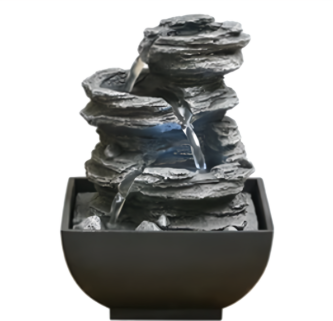 呵呵茶 風水擺件 2352 13 x 13 x 18cm, 風生水起 黑色