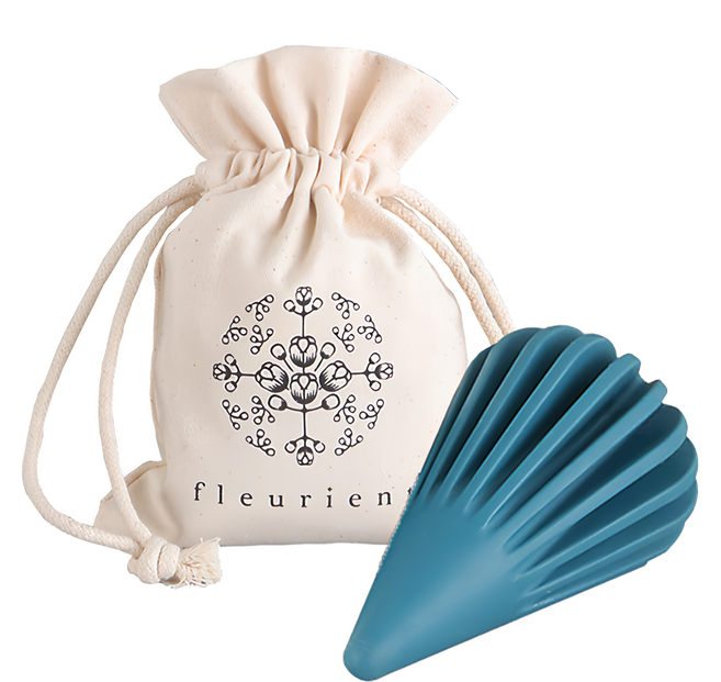 fleurient 芙樂莉 穴道按壓舒壓按摩球 筋絡按摩球 附收納袋, 錐形 藍綠色, 1顆