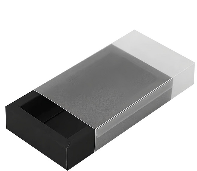 折疊牛皮紙盒 中 9 x 6 x 4cm 10個, 半透黑色, 1組