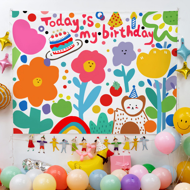 Peitho 生日派對回憶紀念橫幅布條, 多色