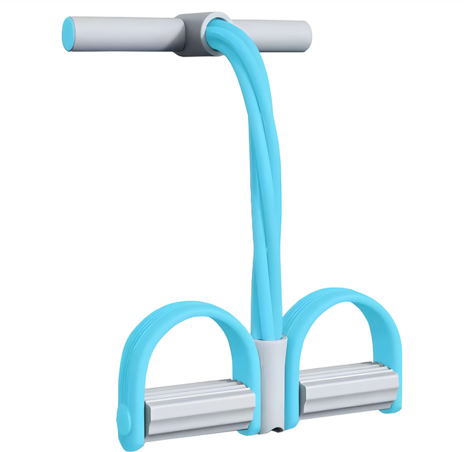 MICHAEL FITNESS 麥克健身 六管腳蹬拉力器, 藍色, 2個