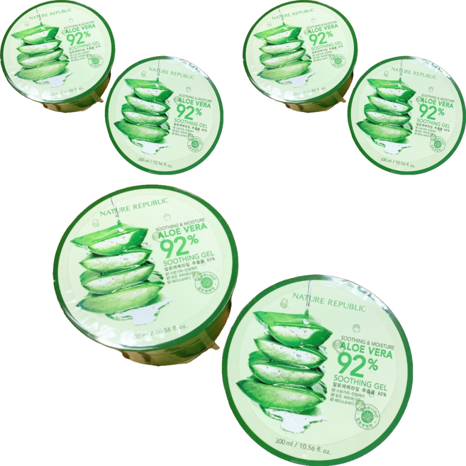 NATURE REPUBLIC 92% 蘆薈保濕凝膠 300ml, 6罐