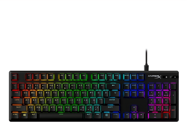 HYPERX Alloy Origins PBT 電競 Wired 機械式鍵盤 紅軸 中文 背光 黑色 HPX015