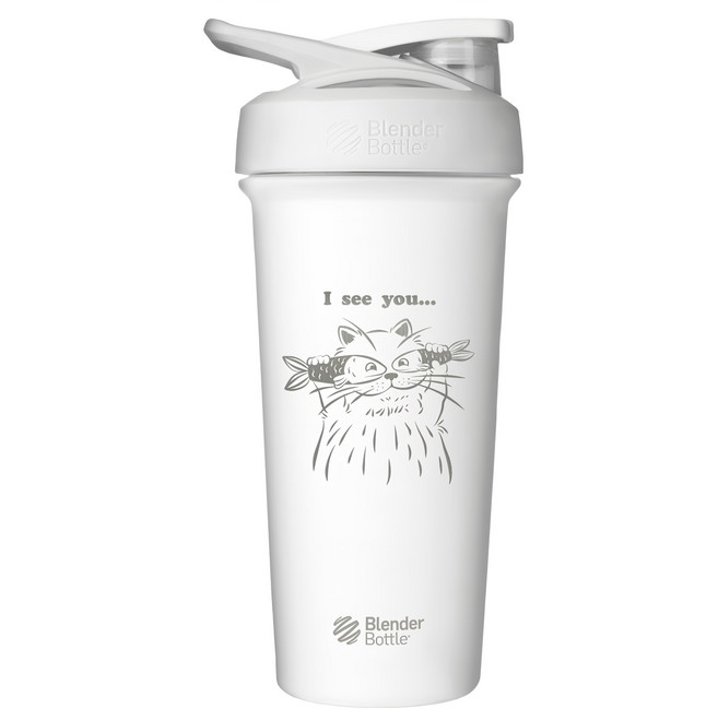 Blender Bottle strada sleek 不鏽鋼杯 25oz, 我喵 ㄇㄟˊ 看見, 740ml, 1個