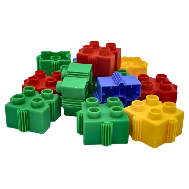 Morphun 創意積木 Squares 形狀認知 3歲以上, 1袋, 多色