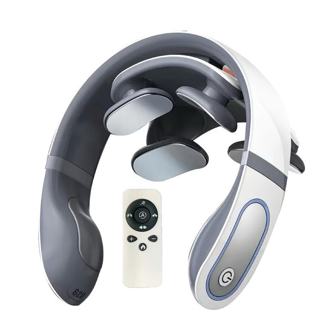 Smart Bearing 智慧魔力 新款U型4D四頭仿真人肩頸熱敷震動按摩器 N66-1 白色 USB充電