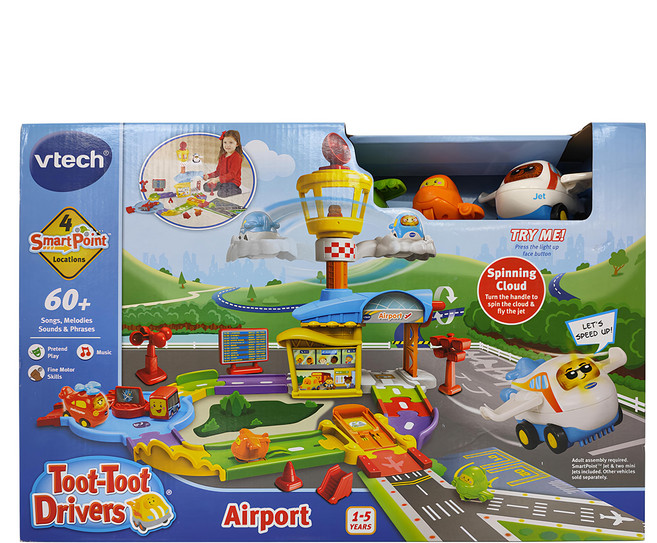 vtech 偉易達 嘟嘟車系列 機場航站軌道組 1~5歲適用, 1盒, Multicolor